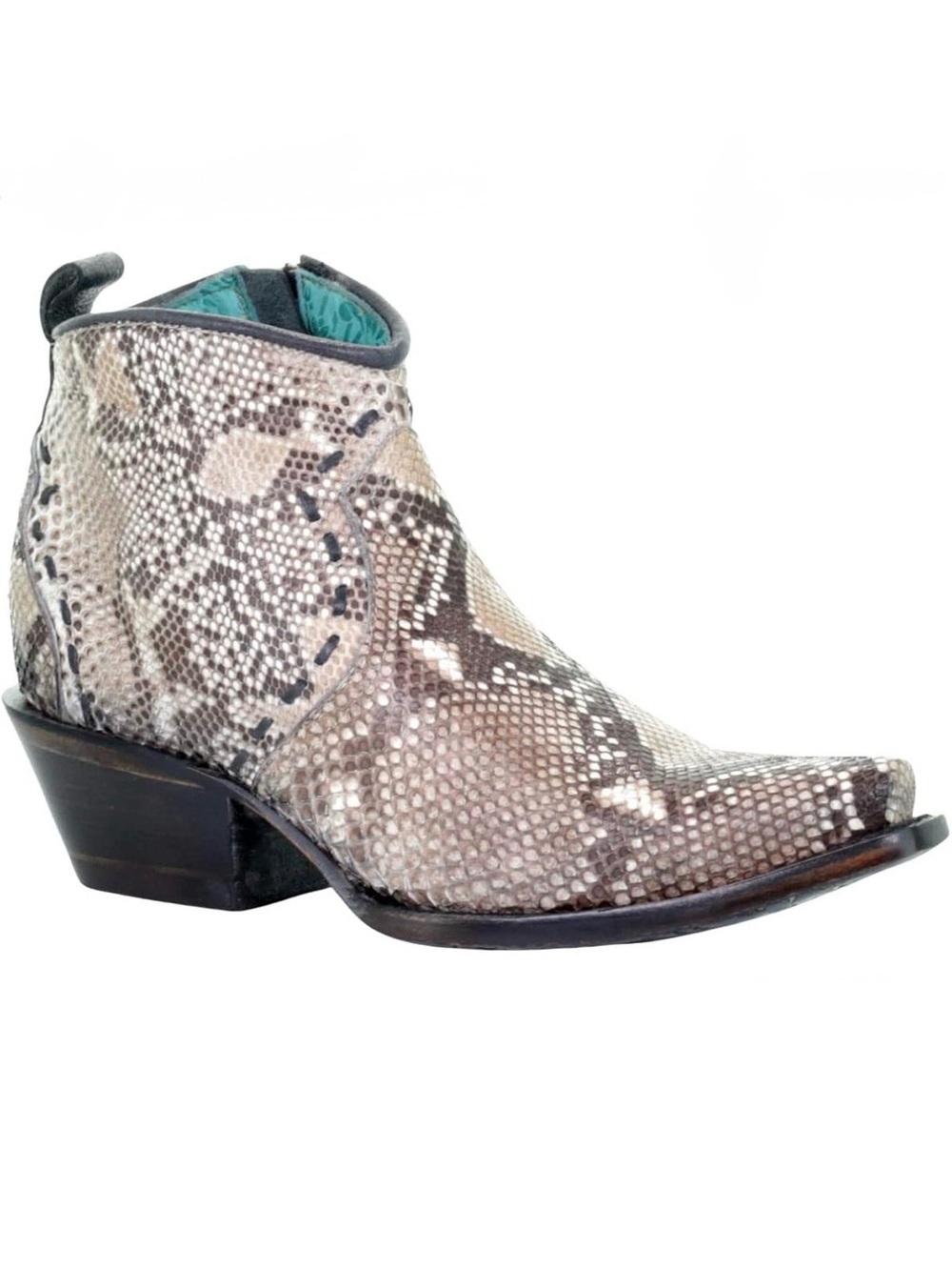 Corral Genuine Python Snakeskin Leather Ankle Bootie